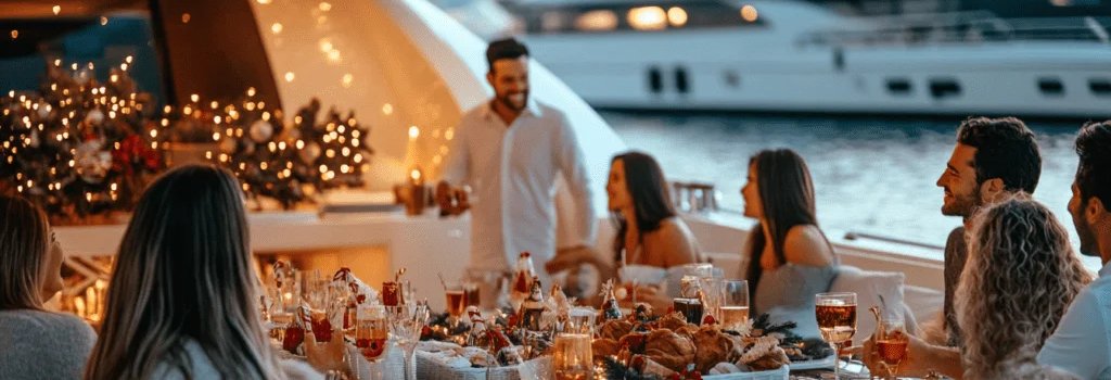 Accommodation, dinner on the cruise ship